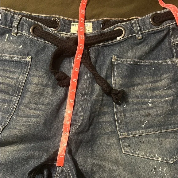 We The Free Moxie Dark Blue Wide Leg Jeans - Picture 4 of 13